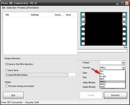 Free HD Converter(MTS格式转换器)